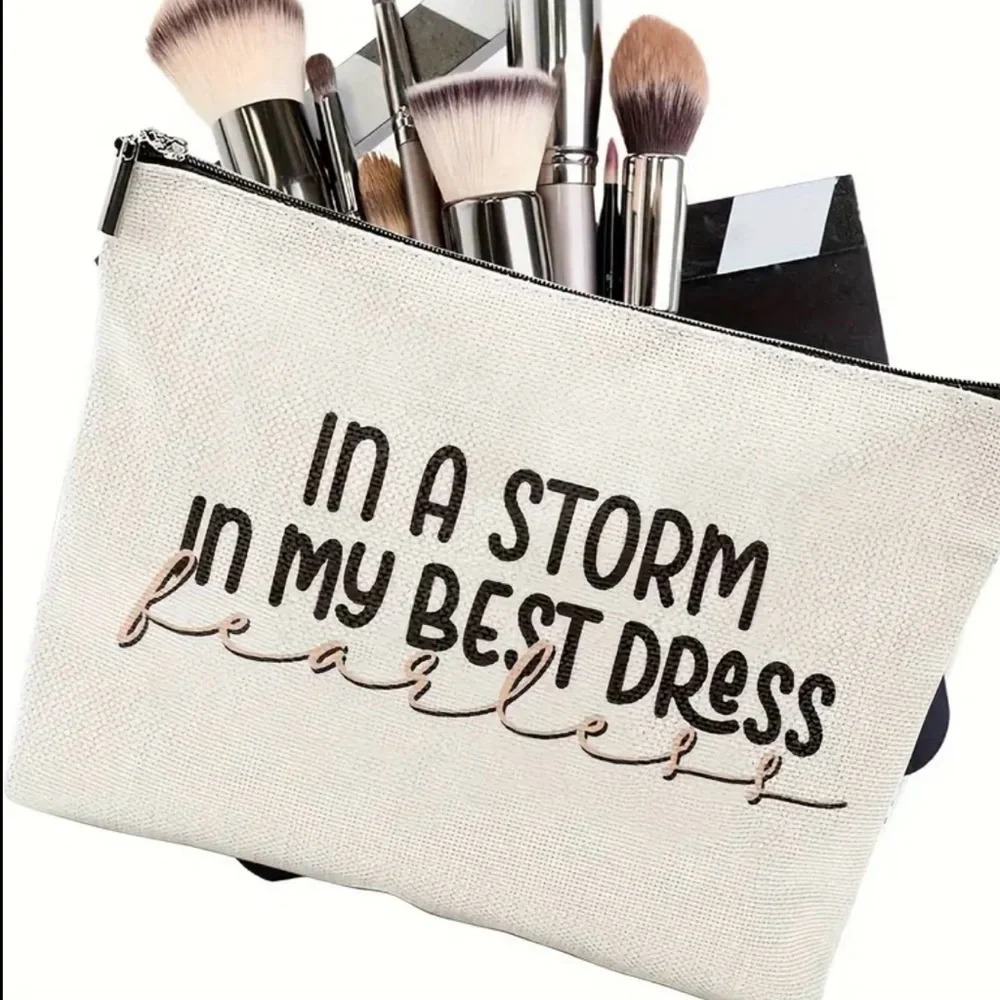 Cosmetic/ Travel Bag with Zipper & Print of Taylor Swift’s Lyrics Fearless NEW